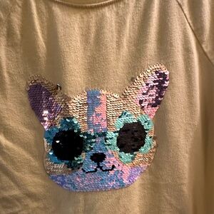 Sequin dog(?) Cat and Jack shirt size XL